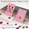 Pink Earring Cards for Selling Set with 100 Pieces Earring Display Cards, 200 Pieces Earring Backs and 100Pcs Jewelry Packaging Bag for Earrings Necklace Jewelry Display (3.5" x 2.3" Inches)